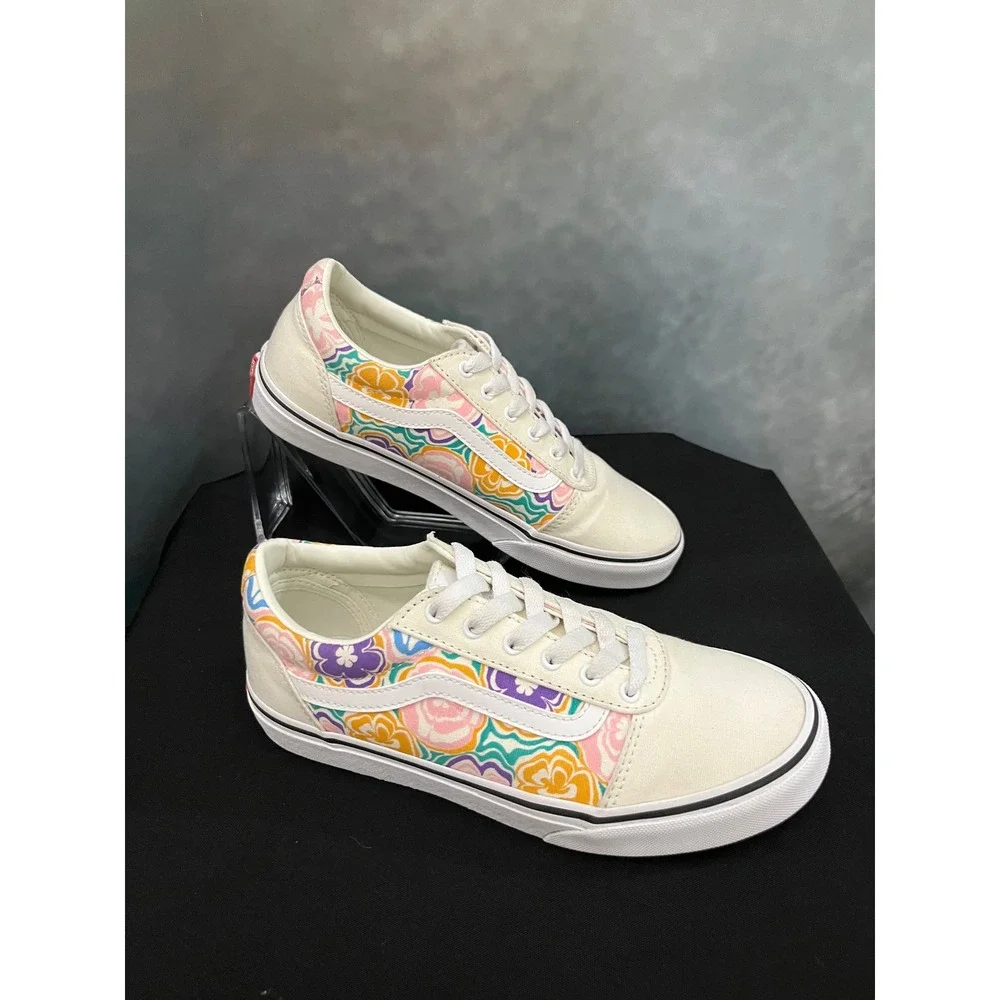 Vans Ward Low Top Sneaker Multi Floral Canvas Kids Shoes - Picture 4 of 10